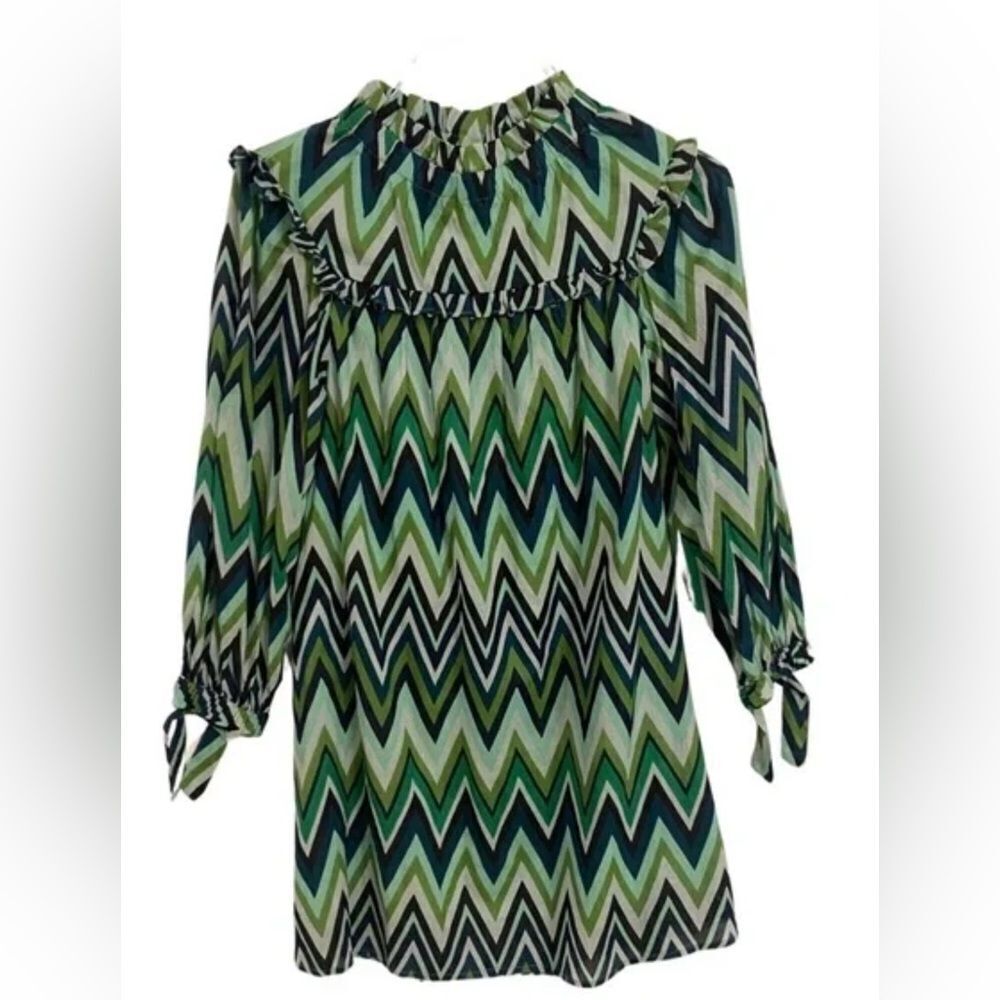 Olivia James Zig Zag Cotton Dress size Small